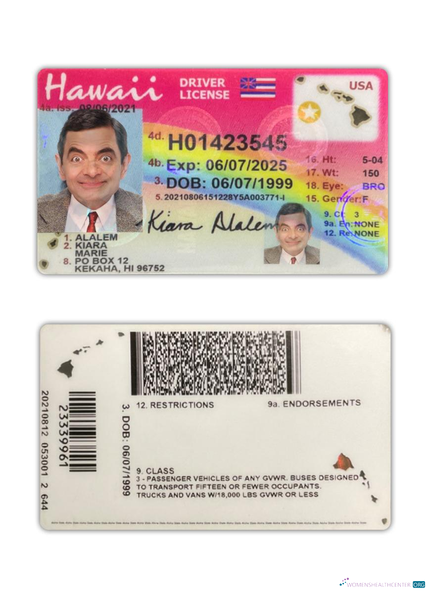 download USA Hawaii driving license 2021 present